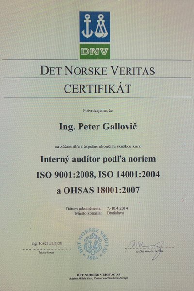 Interný auditor ISO